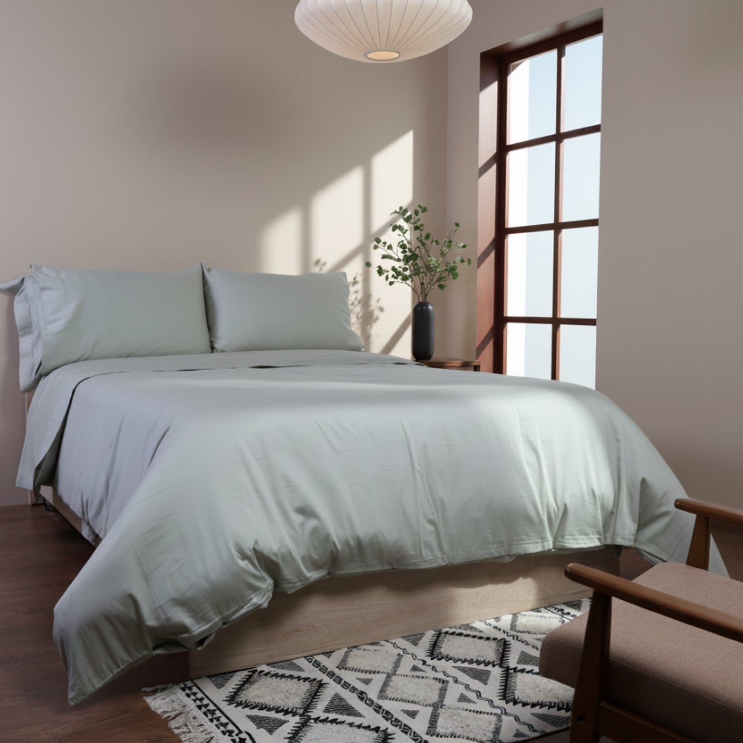 Sage Silky Soft Sateen Duvet Set